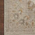 Close-up showing floral motifs with beige, tan, and light gray colors on plush woven surface