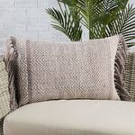 Product Image 4 for Iker Indoor/ Outdoor Taupe Chevron Lumbar Pillow from Jaipur 