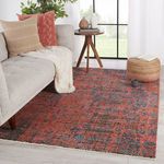 Product Image 1 for Ezlyn Abstract Red/ Teal Rug from Jaipur 
