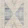 Luca Denim/Ivory machine woven runner rug with a vintage-style central medallion and faded distressed look