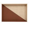 Product Image 3 for Leather & Raffia Tray, Set of 2 from Currey & Company