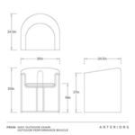 Product Image 9 for Iggy Outdoor Chair, Outdoor Performance Bouclé from Arteriors