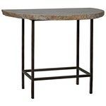 Product Image 1 for River Stone Demi Lune Console With Iron Base from Noir