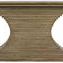Cambio Console front view showing symmetrical carved ridges and subtle wood grain detail on the base