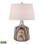 Product Image 1 for Technicolor Stripes Table Lamp With White Shade from Elk Home
