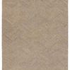 Repetition of primary rug image showing full rectangular chevron patterned rug in tan and gray