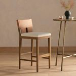 Product Image 2 for Sem Upholstered Wood and Leather Bar Stool from Four Hands