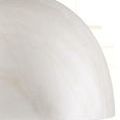 Close-up showing the smooth white alabaster domed lamp shade texture