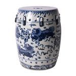Product Image 5 for Blue & White Garden Stool Lion Motif from Legend of Asia