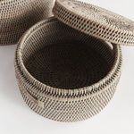 Product Image 3 for Burma Rattan Round Lidded Boxes, Set Of 2 from Napa Home And Garden