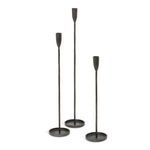 Product Image 2 for Primitive Iron Taper Decorative Candle Holders, Set of 3 from Park Hill Collection