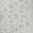 Marcella Blue / Ivory Rug with hand-loomed texture, traditional floral and geometric motifs in soft blue on ivory background