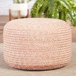 Product Image 2 for Grayton Indoor/ Outdoor Solid Heather Light Pink Cylinder Pouf from Jaipur 
