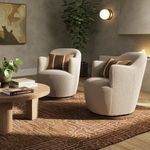 Product Image 16 for Aurora Small Upholstered Knoll Natural Round Swivel Chair from Four Hands