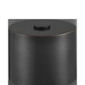 Close-up of Traverse lamp metal shade top cap showing oil-rubbed bronze finish