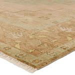 Product Image 2 for Hasina Hand-Knotted Medallion Tan / Sage Rug 18" x 18" from Jaipur 