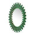 Product Image 3 for Glasdele Emerald Round Mirror from Currey & Company
