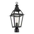 Product Image 3 for Jackson Black With Gold Highlighted 1 Light Outdoor Post Lantern from Savoy House 