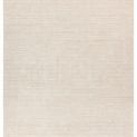 Cream indoor/outdoor rug with subtle horizontal stripes and textured cut and looped polyester pile