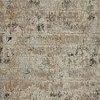 Top-down view of Leigh Ivory Granite Rug showing full pattern and color distribution