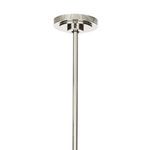 Ceiling mounting plate in polished nickel with round canopy and downrod attachment