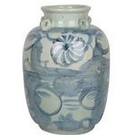 Product Image 7 for Blue & White Four Loop Handle Jar Twisted Flower Motif from Legend of Asia