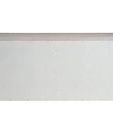 Back view of Carmen Dresser showing plain flat panel and white finish with screws