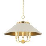 Product Image 1 for Clivedon 5-Light Off-White Chandelier from Hudson Valley