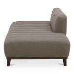 Side profile of Bennett Daybed from opposite end showing channel tufting on seating area