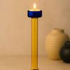 Product Image 2 for Glass Candle Holder Yellow & Blue from BIDKHome