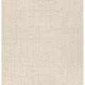 Hand tufted modern rug with abstract meandering stripes in taupe, cream, and tan with cut and loop pile texture