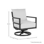 Product Image 17 for Santa Barbara Slate Gray Aluminum Swivel Rocker from Summer Classics