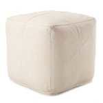 Product Image 3 for Suave Solid White Cube Pouf by Nikki Chu from Jaipur 