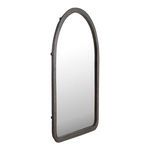 Side angled view of Granger mirror showing frame depth and subtle rough texture of black finish