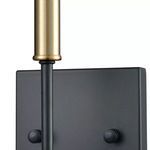 Product Image 6 for Livingston 1 Light Vanity Lamp In Matte Black And Satin Brass from Elk Lighting
