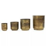 Product Image 3 for Aged Brass Flower Pots from Kalalou