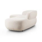 Belen Double Chaise sofa side view focusing on rounded armrest and thick cushions