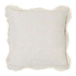 Product Image 3 for Tollo Applique Design Linen Blend Fabric Ivory Throw Pillow from Classic Home