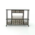 Product Image 5 for Industrial Bar Cart Black/Antique Nickel from Four Hands