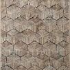Prescott Beige Rug with tone-on-tone geometric hexagonal pattern, high-low pile texture in neutral beige tones.