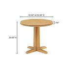 Charles Cafe Table with dimensions overlay showing 32 inch diameter tabletop and 30 inch height