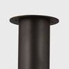 Close-up of the bronze Berg Flush Mount showing smooth cylindrical body without visible lighting