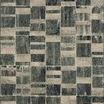 Bowery Storm / Sand Rug with a modern geometric block pattern in beige and dark gray, power-loomed polypropylene