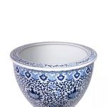 Product Image 2 for Medium Blue & White Porcelain Planter Sunflower Leave from Legend of Asia