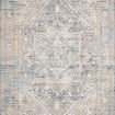 Lucia Grey / Sunset Rug with vintage-inspired intricate pattern in soft grey, beige, and faded peach tones