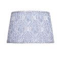 Lenore lamp shade viewed straight on from slightly above showing full tapered shape and pattern