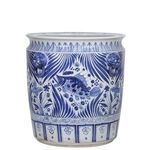 Product Image 6 for Blue & White Porcelain Fish Planter With Lion Handle from Legend of Asia