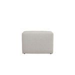 Back view of Lino slipper chair showing seamless fabric upholstery and minimal base