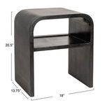 Product Image 3 for Cascade Waterfall Edge Black Wood End Table from Creative Co-Op