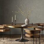 Burnt oak tabletop close-up showing variation in wood grain panels and matte finish